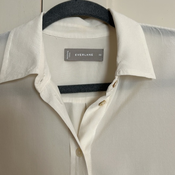 Everlane oversized blouse in cream - Picture 2 of 5